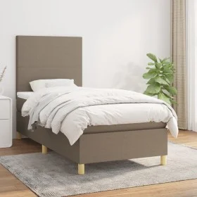 Cama box spring con colchón tela gris taupe 80x200 cm de , Camas y somieres - Ref: Foro24-3142133, Precio: 350,15 €, Descuent...
