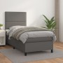 Cama box spring con colchón cuero sintético gris 80x200 cm de , Camas y somieres - Ref: Foro24-3142753, Precio: 308,79 €, Des...