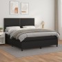 Cama box spring con colchón cuero sintético negro 160x200 cm de , Camas y somieres - Ref: Foro24-3142791, Precio: 574,59 €, D...