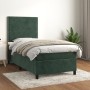 Cama box spring con colchón terciopelo verde oscuro 90x200 cm de , Camas y somieres - Ref: Foro24-3142944, Precio: 324,03 €, ...