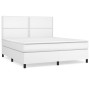 Cama box spring con colchón cuero sintético blanco 180x200 cm de , Camas y somieres - Ref: Foro24-3142798, Precio: 632,82 €, ...