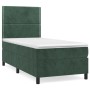 Cama box spring con colchón terciopelo verde oscuro 90x190 cm de , Camas y somieres - Ref: Foro24-3142938, Precio: 297,97 €, ...