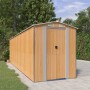 Cobertizo jardín acero galvanizado marrón claro 192x689x223 cm de , Cobertizos - Ref: Foro24-3147477, Precio: 866,75 €, Descu...