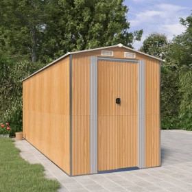 Cobertizo jardín acero galvanizado marrón claro 192x523x223 cm de , Cobertizos - Ref: Foro24-3147475, Precio: 712,47 €, Descu...