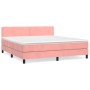 Cama box spring con colchón terciopelo rosa 180x200 cm de , Camas y somieres - Ref: Foro24-3141262, Precio: 483,49 €, Descuen...