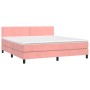 Cama box spring con colchón terciopelo rosa 180x200 cm de , Camas y somieres - Ref: Foro24-3141262, Precio: 483,49 €, Descuen...