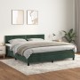 Cama box spring con colchón terciopelo verde oscuro 180x200 cm de , Camas y somieres - Ref: Foro24-3141260, Precio: 525,39 €,...