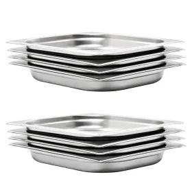 Bandejas Gastronorm 8 unidades GN 1/2 40 mm acero inoxidable de , Cubetas para mesas de vapor - Ref: Foro24-50886, Precio: 38...