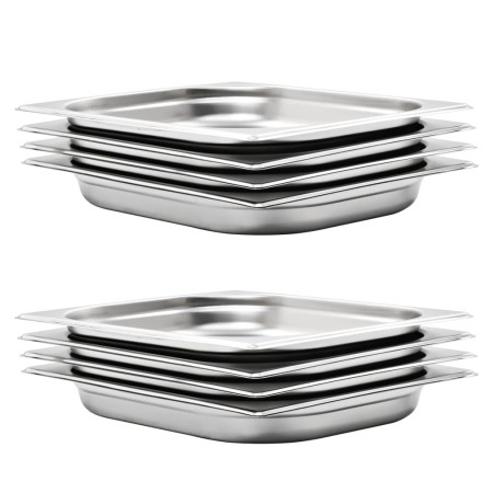 Bandejas Gastronorm 8 unidades GN 1/2 40 mm acero inoxidable de , Cubetas para mesas de vapor - Ref: Foro24-50886, Precio: 39...