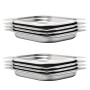 Bandejas Gastronorm 8 unidades GN 1/2 40 mm acero inoxidable de , Cubetas para mesas de vapor - Ref: Foro24-50886, Precio: 39...