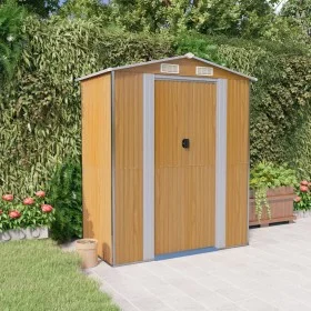 Cobertizo jardín acero galvanizado marrón claro 192x108x223 cm de , Cobertizos - Ref: Foro24-319275, Precio: 215,32 €, Descue...