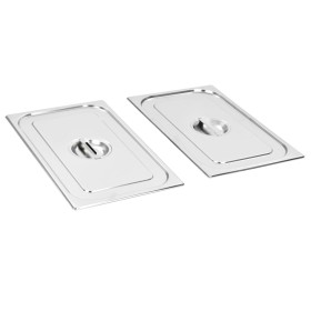 Tapas para bandejas Gastronorm 1/1 acero inoxidable 2 unidades de , Tapas de cubetas para mesas de vapor - Ref: Foro24-50884,...