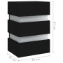 Mesita de noche luz LED madera de ingeniería negra 45x35x67 cm de vidaXL, Mesitas de noche - Ref: Foro24-326841, Precio: 106,...