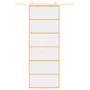 Puerta corredera dorada de vidrio ESG transparente y aluminio de , Puertas para el hogar - Ref: Foro24-155160, Precio: 124,04...