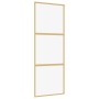 Puerta corredera dorada de vidrio ESG transparente y aluminio de , Puertas para el hogar - Ref: Foro24-155148, Precio: 147,45...