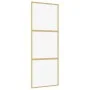 Schiebetür aus transparentem ESG-Glas und goldenem Aluminium von , Türen für zu Hause - Ref: Foro24-155148, Preis: 149,07 €, ...