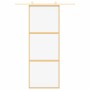 Puerta corredera dorada de vidrio ESG transparente y aluminio de , Puertas para el hogar - Ref: Foro24-155148, Precio: 147,45...