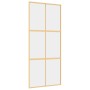 Puerta corredera dorada de vidrio ESG transparente y aluminio de , Puertas para el hogar - Ref: Foro24-155155, Precio: 160,30...