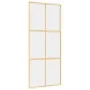 Schiebetür aus transparentem ESG-Glas und goldenem Aluminium von , Türen für zu Hause - Ref: Foro24-155155, Preis: 157,74 €, ...