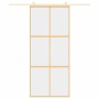Puerta corredera dorada de vidrio ESG transparente y aluminio de , Puertas para el hogar - Ref: Foro24-155155, Precio: 160,30...