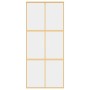 Puerta corredera dorada de vidrio ESG transparente y aluminio de , Puertas para el hogar - Ref: Foro24-155155, Precio: 160,30...