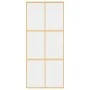 Schiebetür aus transparentem ESG-Glas und goldenem Aluminium von , Türen für zu Hause - Ref: Foro24-155155, Preis: 157,74 €, ...