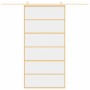 Puerta corredera dorada de vidrio ESG transparente y aluminio de , Puertas para el hogar - Ref: Foro24-155162, Precio: 172,24...