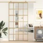 Schiebetür aus transparentem ESG-Glas und goldenem Aluminium von , Türen für zu Hause - Ref: Foro24-155174, Preis: 174,53 €, ...