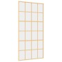Puerta corredera dorada de vidrio ESG transparente y aluminio de , Puertas para el hogar - Ref: Foro24-155174, Precio: 177,35...