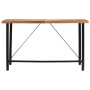 Mesa alta de hierro y madera maciza de acacia 180x70x107 cm de , Mesas de cocina y de comedor - Ref: Foro24-356378, Precio: 3...
