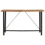 Mesa alta de hierro y madera maciza de acacia 180x70x107 cm de , Mesas de cocina y de comedor - Ref: Foro24-356378, Precio: 3...