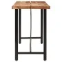 Mesa alta de hierro y madera maciza de acacia 180x70x107 cm de , Mesas de cocina y de comedor - Ref: Foro24-356378, Precio: 3...