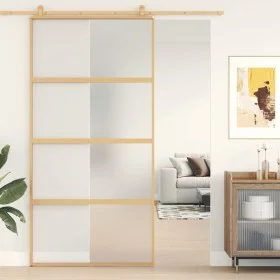 Puerta corredera dorada de vidrio ESG esmerilado y aluminio by , Doors for the home - Ref: Foro24-155183, Price: 183,68 €, Di...