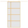Puerta corredera dorada de vidrio ESG esmerilado y aluminio de , Puertas para el hogar - Ref: Foro24-155195, Precio: 192,01 €...