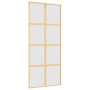 Puerta corredera dorada vidrio ESG esmerilado aluminio 90x205cm de , Puertas para el hogar - Ref: Foro24-155188, Precio: 181,...