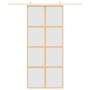 Puerta corredera dorada vidrio ESG esmerilado aluminio 90x205cm de , Puertas para el hogar - Ref: Foro24-155188, Precio: 181,...