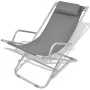 Tumbonas reclinables 2 unidades acero gris de vidaXL, Tumbonas - Ref: Foro24-42938, Precio: 149,50 €, Descuento: %
