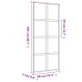 Puerta corredera dorada vidrio ESG esmerilado aluminio 90x205cm de , Puertas para el hogar - Ref: Foro24-155188, Precio: 181,...