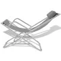 Tumbonas reclinables 2 unidades acero gris de vidaXL, Tumbonas - Ref: Foro24-42938, Precio: 149,50 €, Descuento: %