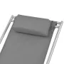 Reclining sun loungers 2 units gray steel by vidaXL, Loungers - Ref: Foro24-42938, Price: 149,50 €, Discount: %