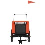 Remolque de bicicleta mascotas hierro tela Oxford naranja negro de , Cochecitos para mascotas - Ref: Foro24-94026, Precio: 89...