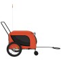 Remolque de bicicleta mascotas hierro tela Oxford naranja negro de , Cochecitos para mascotas - Ref: Foro24-94026, Precio: 89...
