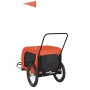 Remolque de bicicleta mascotas hierro tela Oxford naranja negro de , Cochecitos para mascotas - Ref: Foro24-94026, Precio: 89...
