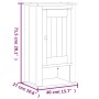 Mueble de pared baño BERG madera maciza pino negro 40x27x71,5cm de , Muebles de baño - Ref: Foro24-358549, Precio: 78,03 €, D...