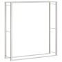 Estante para leña acero inoxidable 110x28x116 cm de , Bolsas y soportes de leña - Ref: Foro24-357865, Precio: 54,79 €, Descue...