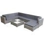 Set de muebles de jardín 8 pzas y cojines ratán sintético gris de vidaXL, Conjuntos de jardín - Ref: Foro24-42746, Precio: 95...