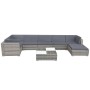Set de muebles de jardín 8 pzas y cojines ratán sintético gris de vidaXL, Conjuntos de jardín - Ref: Foro24-42746, Precio: 95...