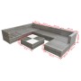 Set de muebles de jardín 8 pzas y cojines ratán sintético gris de vidaXL, Conjuntos de jardín - Ref: Foro24-42746, Precio: 95...