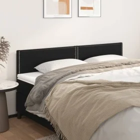 Cabeceros 2 unidades de cuero sintético negro 90x5x78/88 cm de , Cabeceros y pies de cama - Ref: Foro24-345972, Precio: 35,16...
