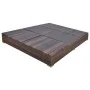 Tumbona cama con sombrilla ratán sintético marrón de vidaXL, Camas para exteriores - Ref: Foro24-42949, Precio: 354,66 €, Des...